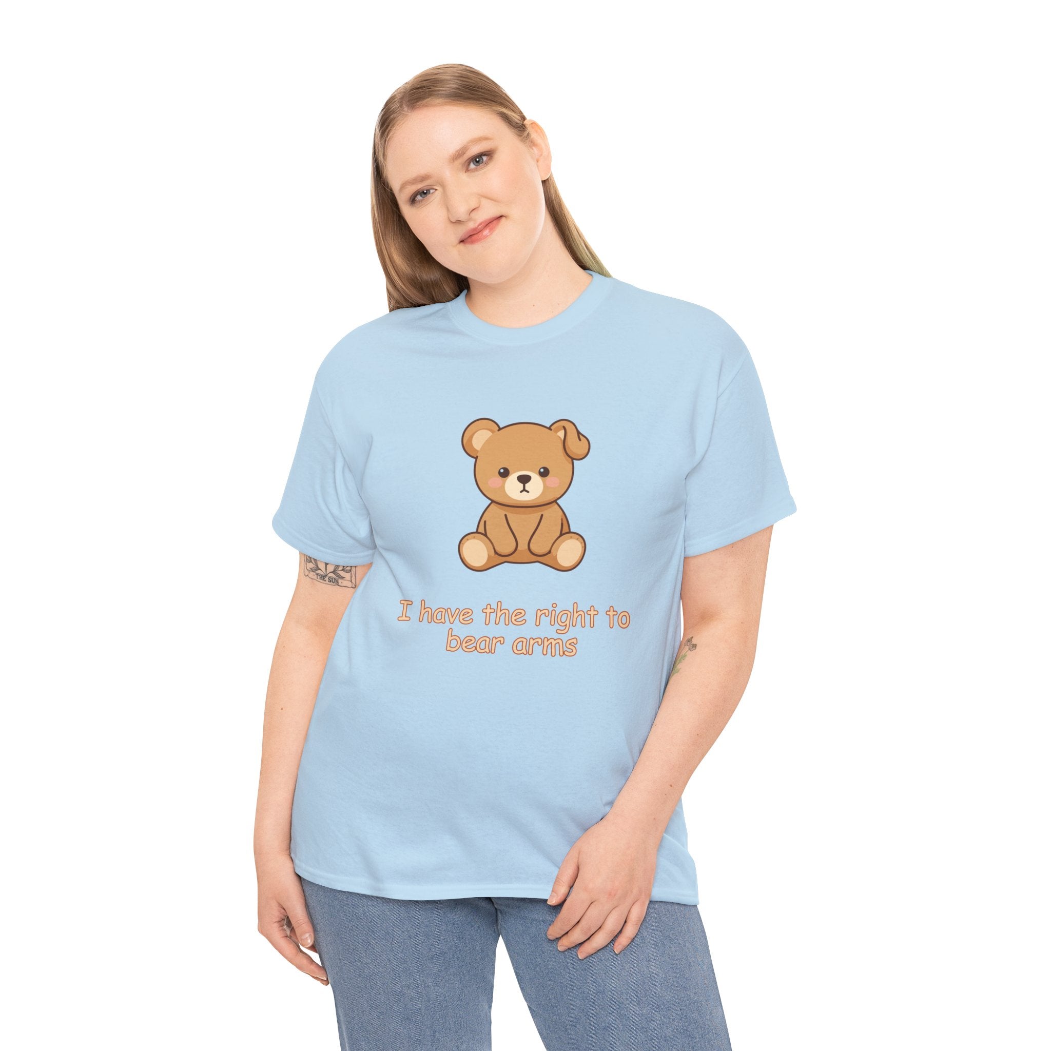 T-Shirt — I Have the Right to Bear Arms Cute Teddy Bear Graphic Tee - Cute Teddy Bear - BUSHY - T-Shirt The Bear With One Wonky Ear & Zero Regrets
