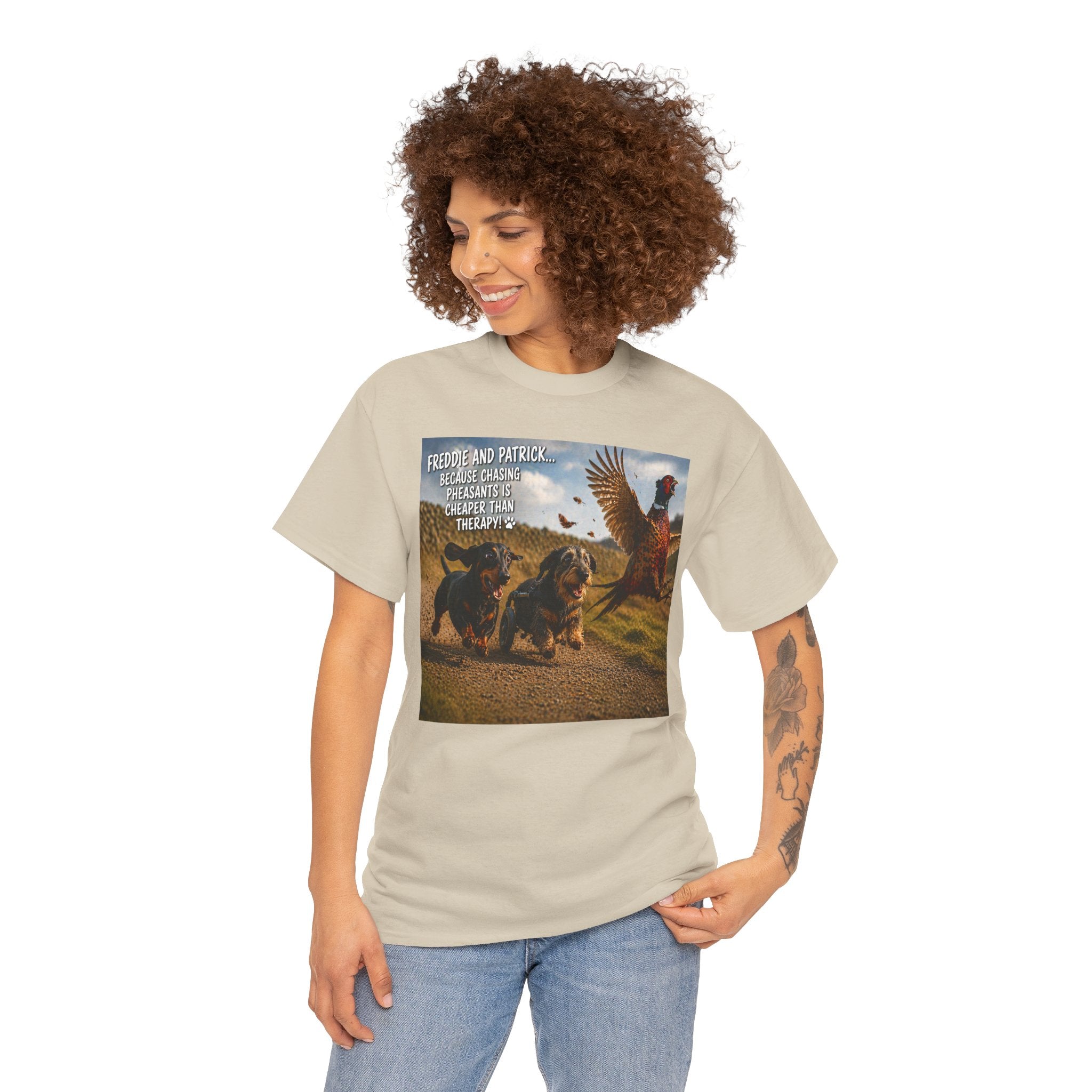Patriotic Dachshunds & Turkey Tee — "Freedom and Patriotism" Graphic T-Shirt