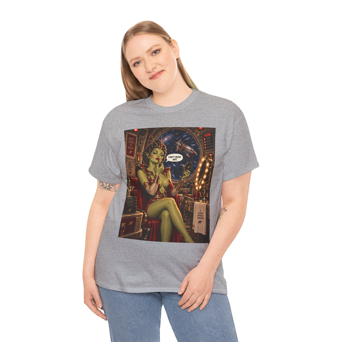 Can't Rush Art Retro Alien Space Queen T-Shirt