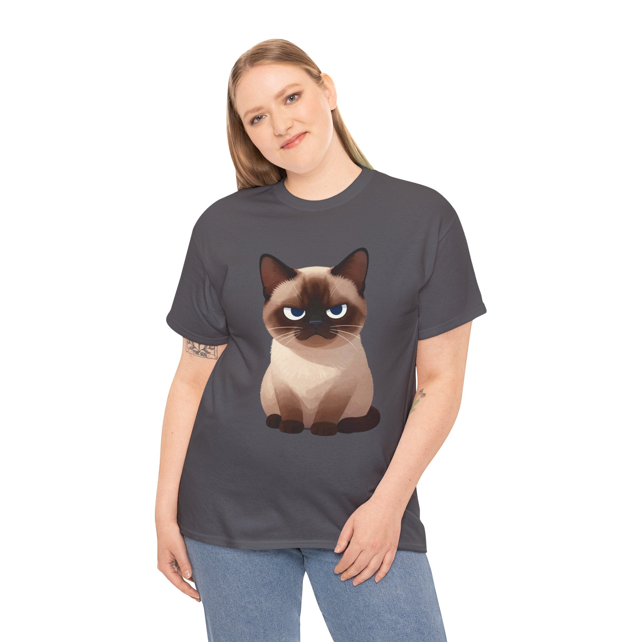 Grumpy Siamese Cat T-Shirt | Funny Sassy Cat Lover Graphic Tee