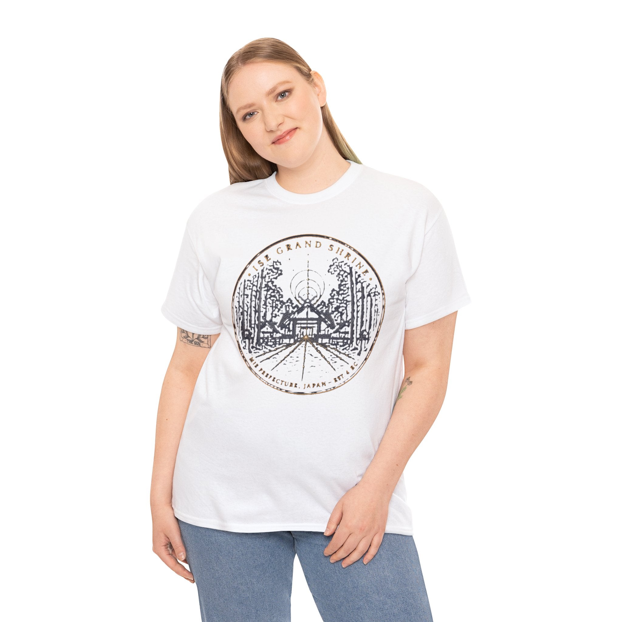 Ise Grand Shrine T-Shirt | Japan's Holiest Shinto Shrine Ancient Cedar Forest Design | Japanese Heritage Graphic Tee | Sacred Sites T-Shirt