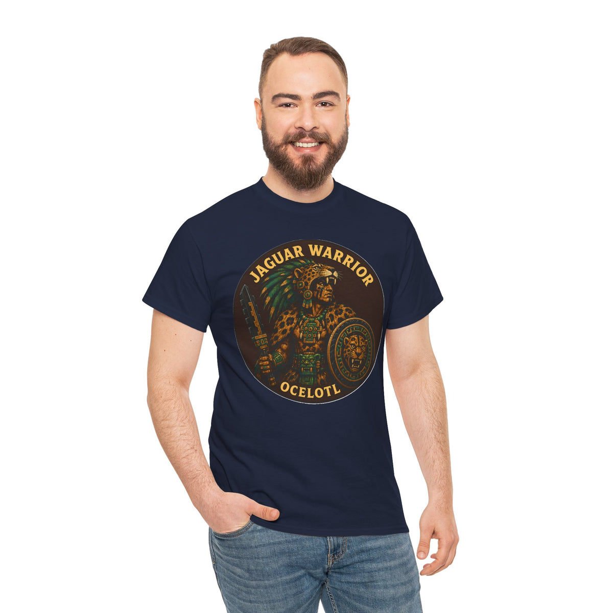 Jaguar Warrior Ocelotl T-Shirt – Aztec Elite Warrior Mythology Tee