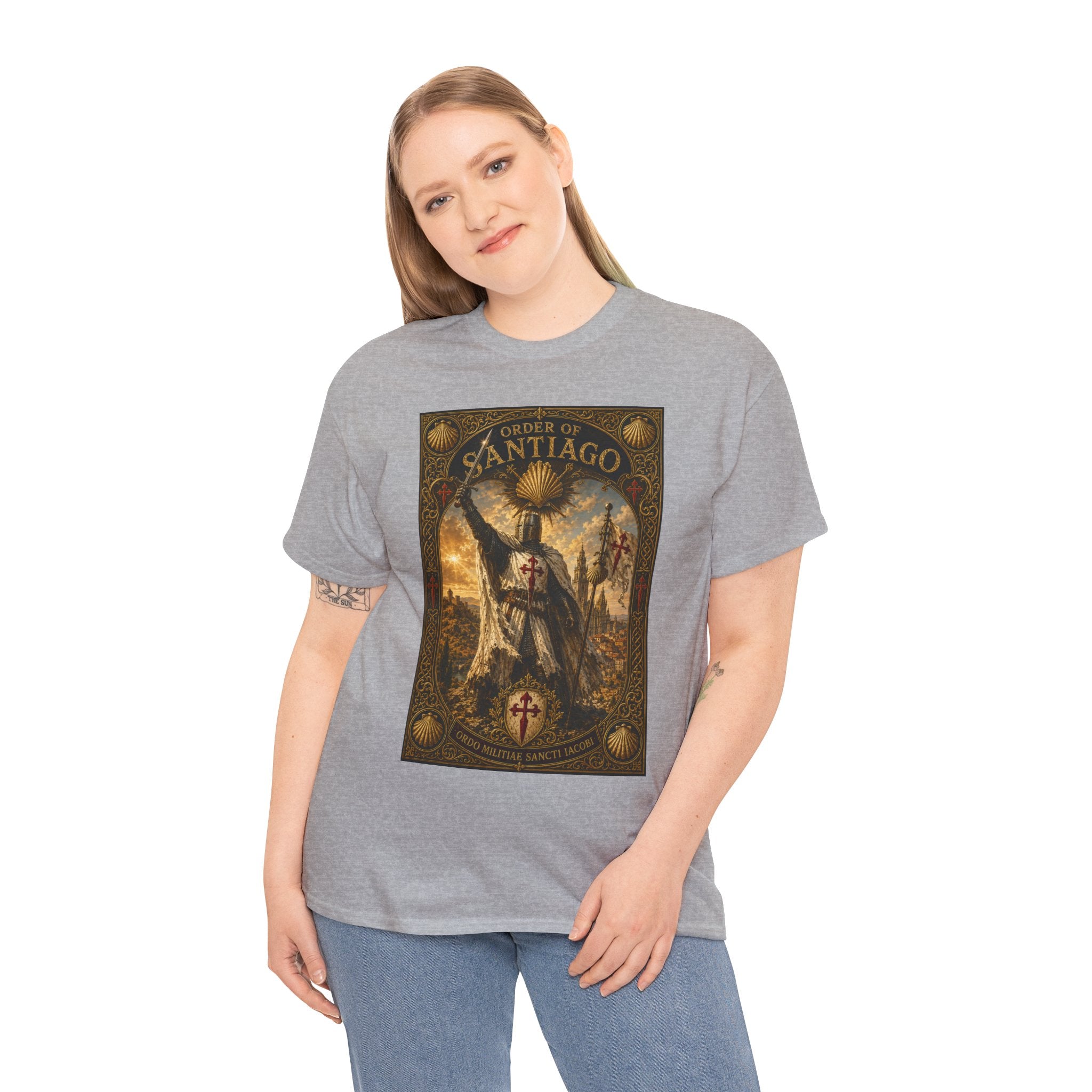 Santiago Pilgrim T‑Shirt — Vintage Saint James Camino Graphic Tee