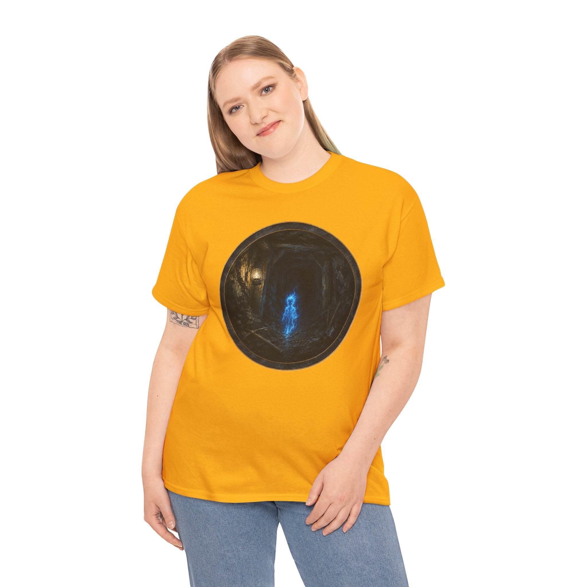 Blue Cap - Mystic Portal Tee — Blue Spirit Circle Graphic T-Shirt