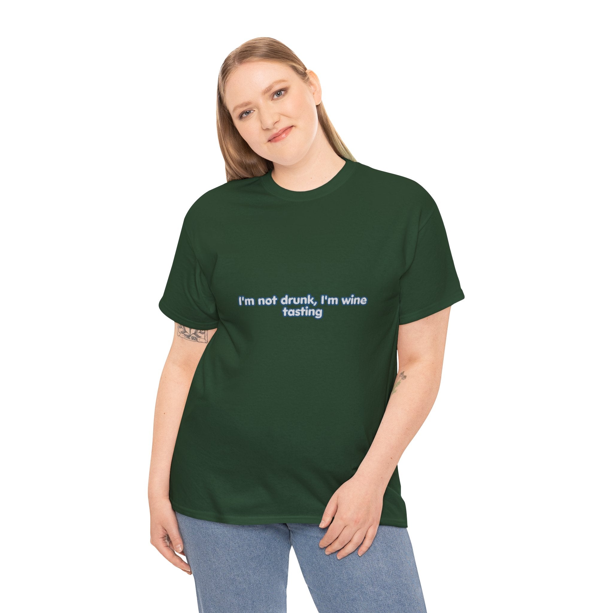 I'm Not Drunk I'm Wine Tasting T-Shirt | Funny Wine Lover Tee | Humorous Drinking Graphic T-Shirt | Gift for Wine Fans