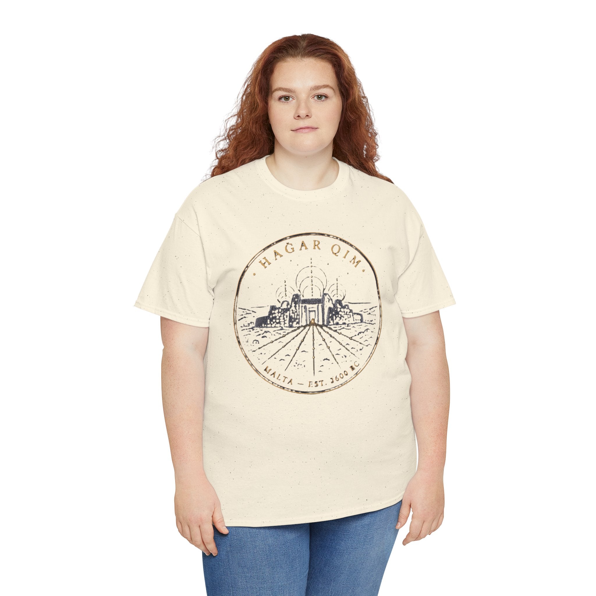 Hagar Qim T-Shirt | Ancient Maltese Megalithic Temple Design | Malta Est. 3600 BC | Sacred Sites Graphic T-Shirt