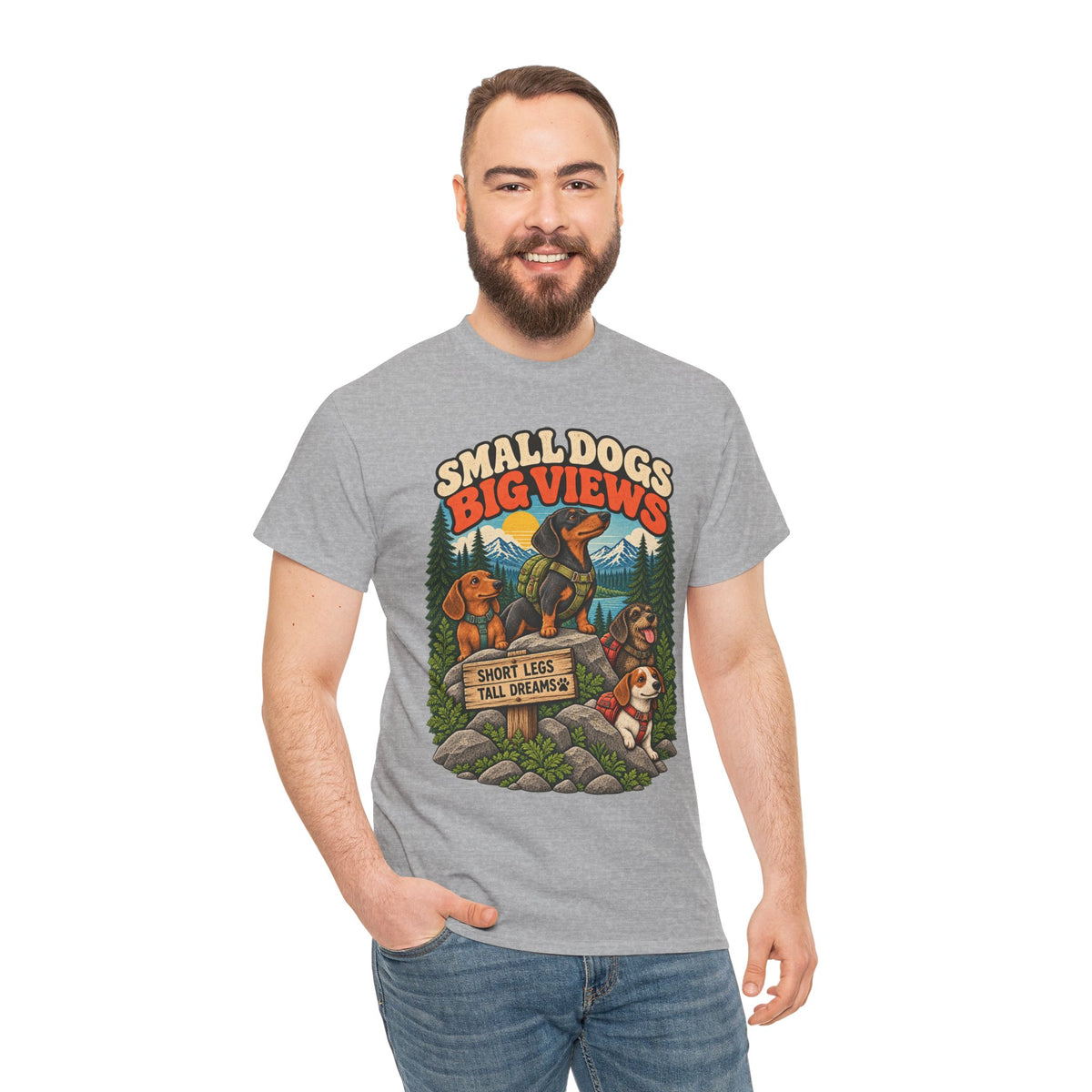 Small Dogs Big Views Dachshund Hiking T-Shirt