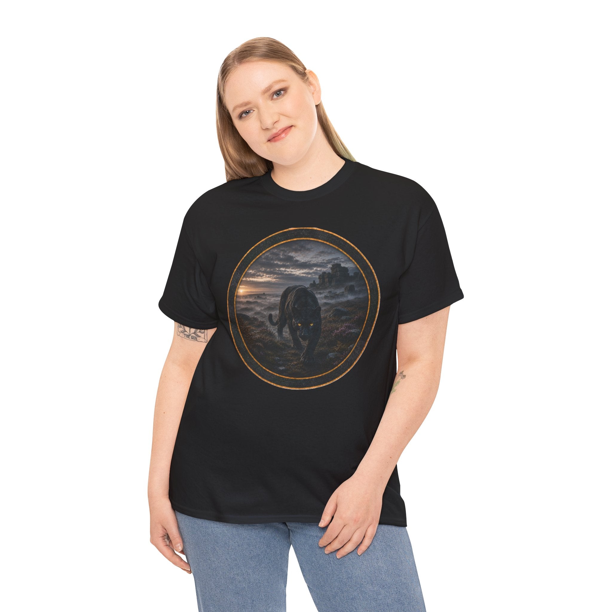 The Beast of Bodmin Moor T‑Shirt — Dark Night - Still out there Graphic Tee
