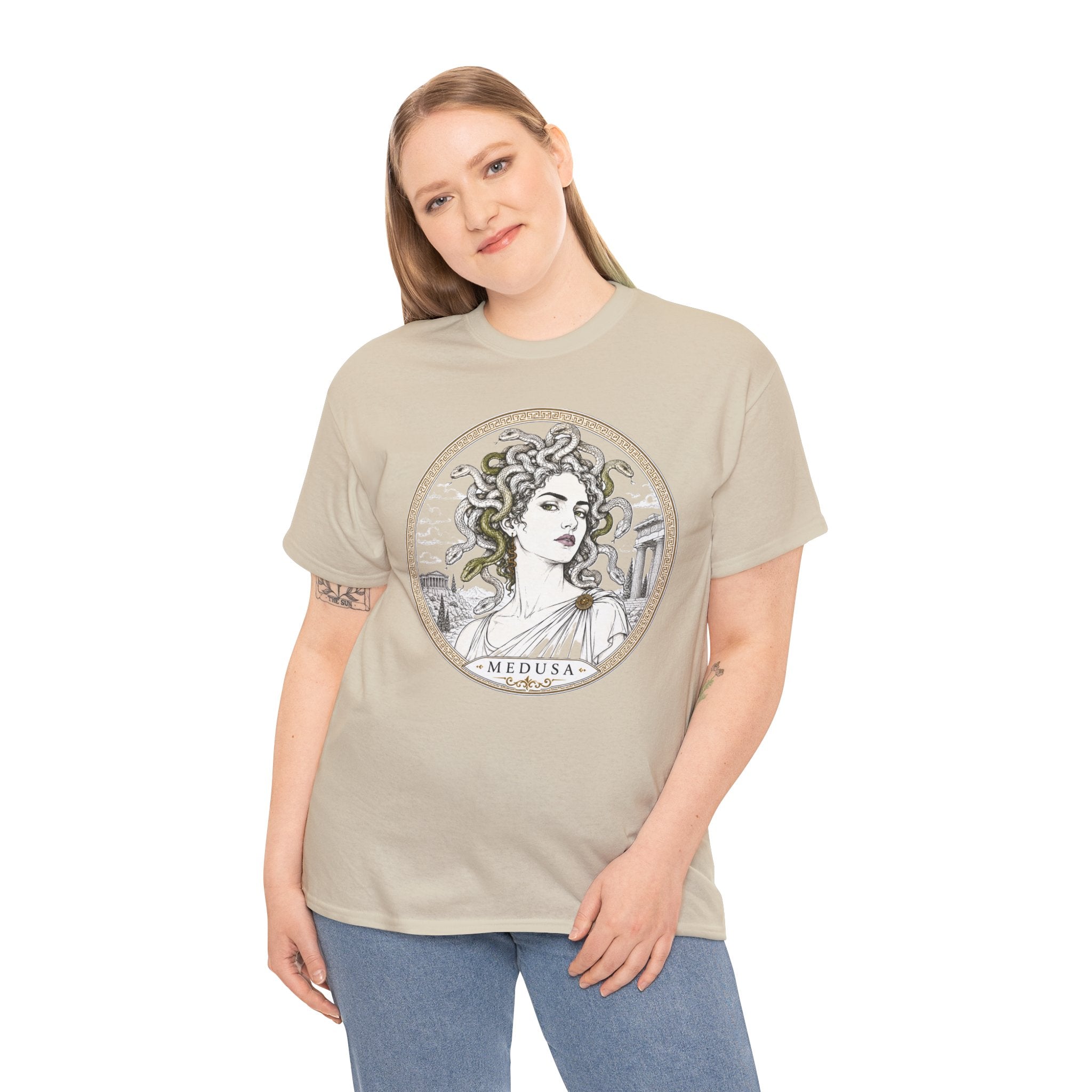 Medusa Greek Mythology T-Shirt — Ancient Warrior Gorgon Serpent Queen