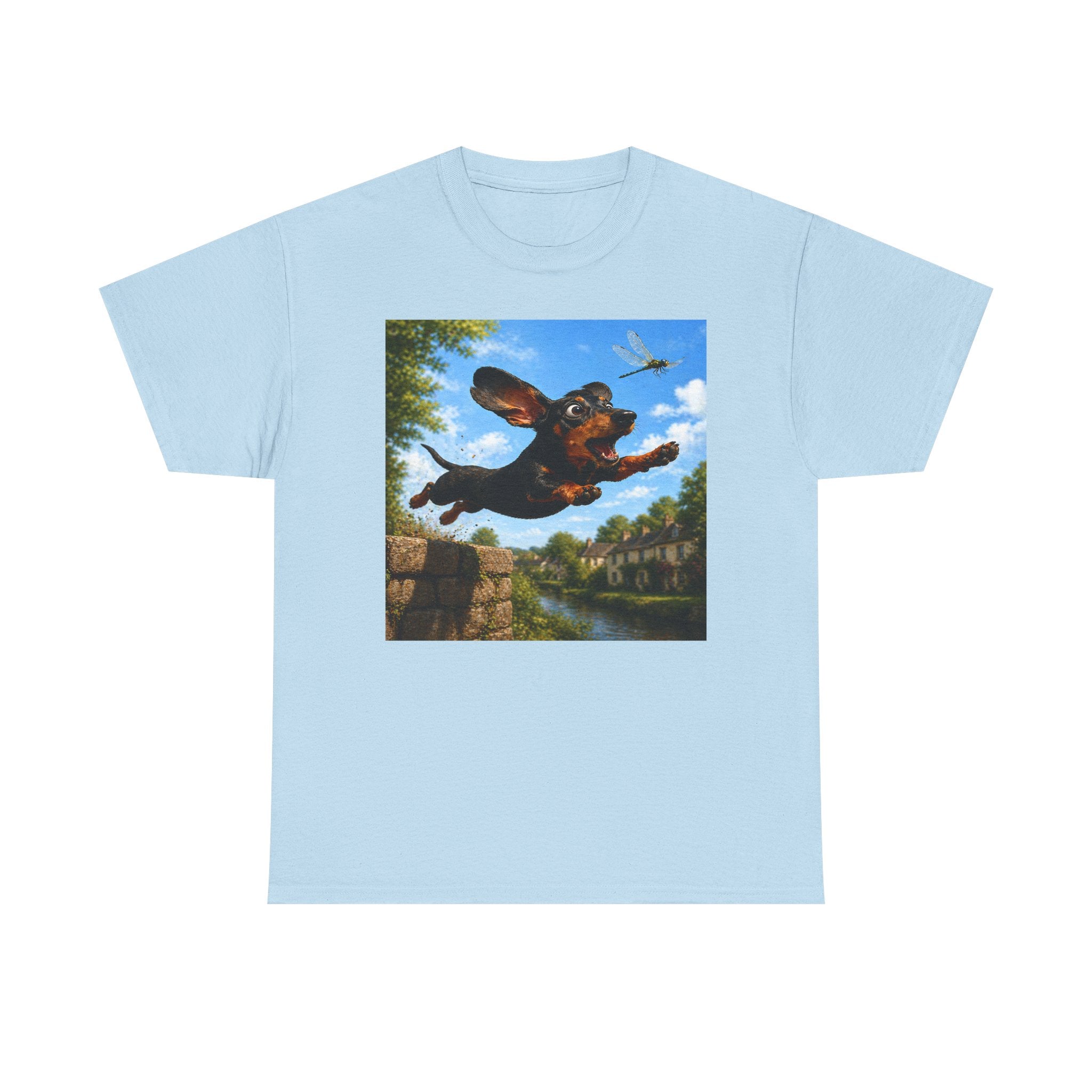 Flying Dachshund Dragonfly Chase T-Shirt