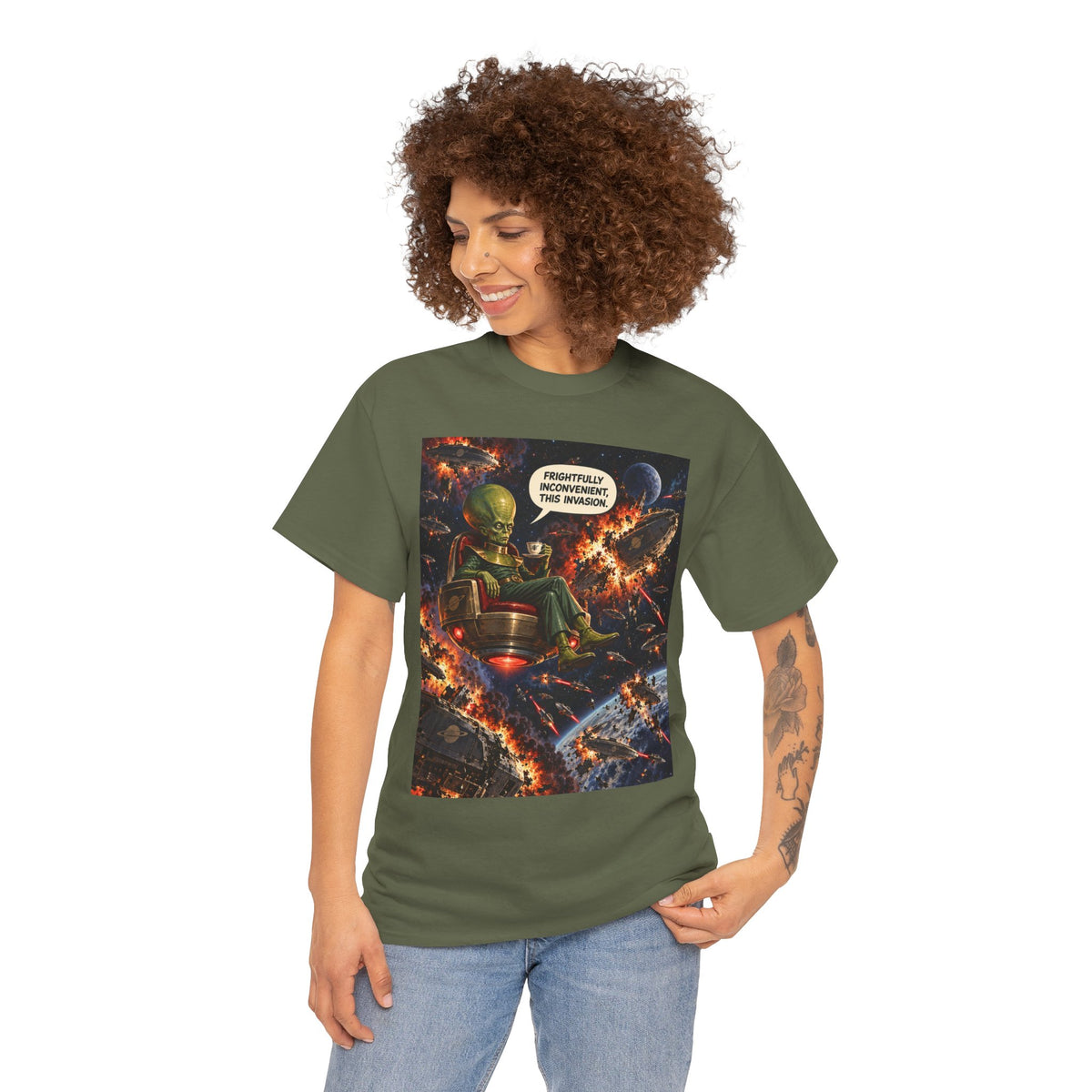 Frightfully Inconvenient Retro Alien Overlord T-Shirt