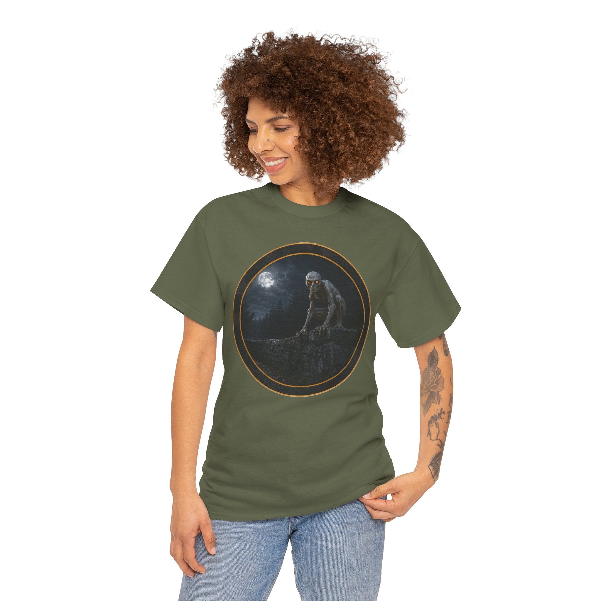 The Dover Demon - Still out there - Gothic Moonlit Stranger Graphic T‑Shirt
