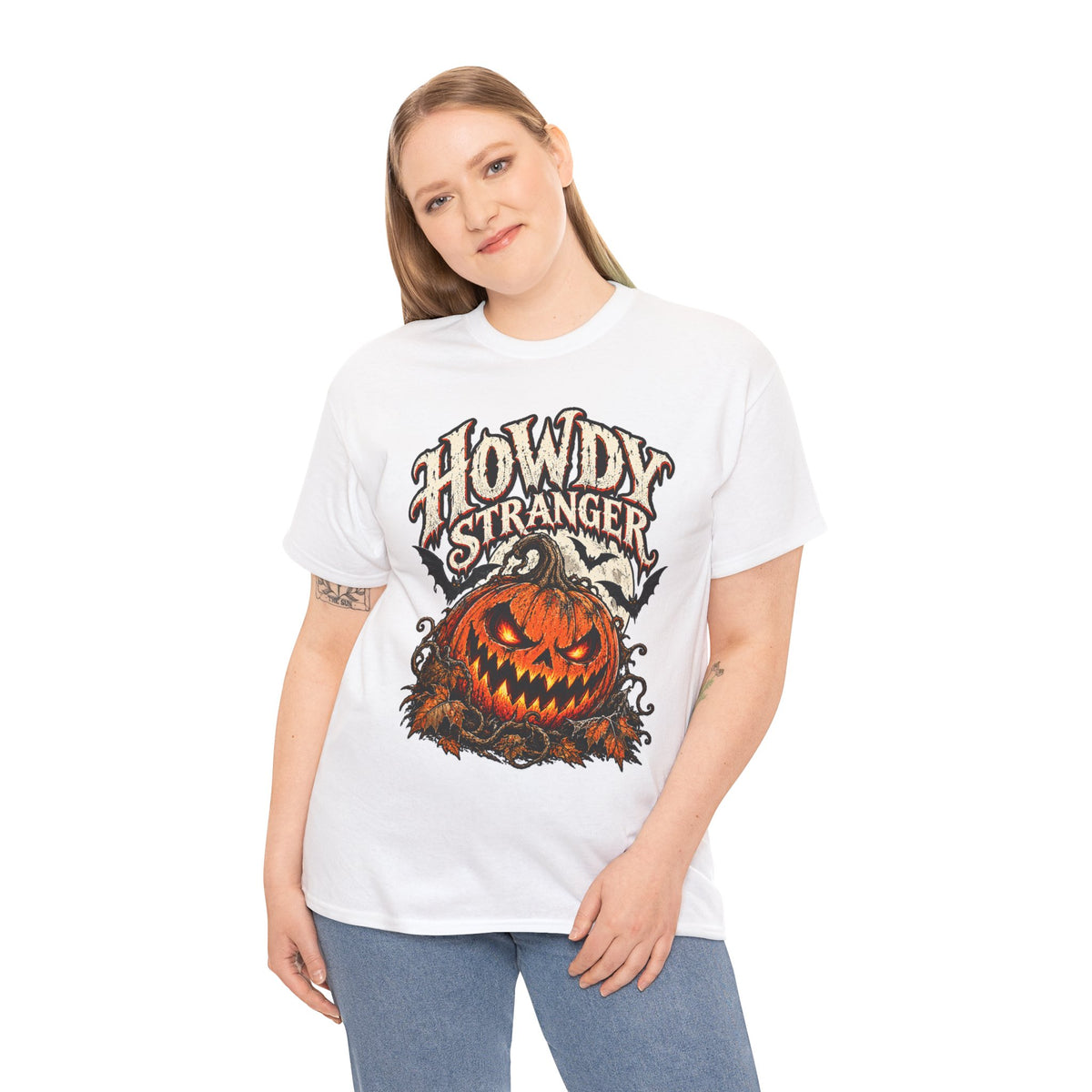 Howdy Stranger: Evil Jack-o'-Lantern Halloween T-Shirt