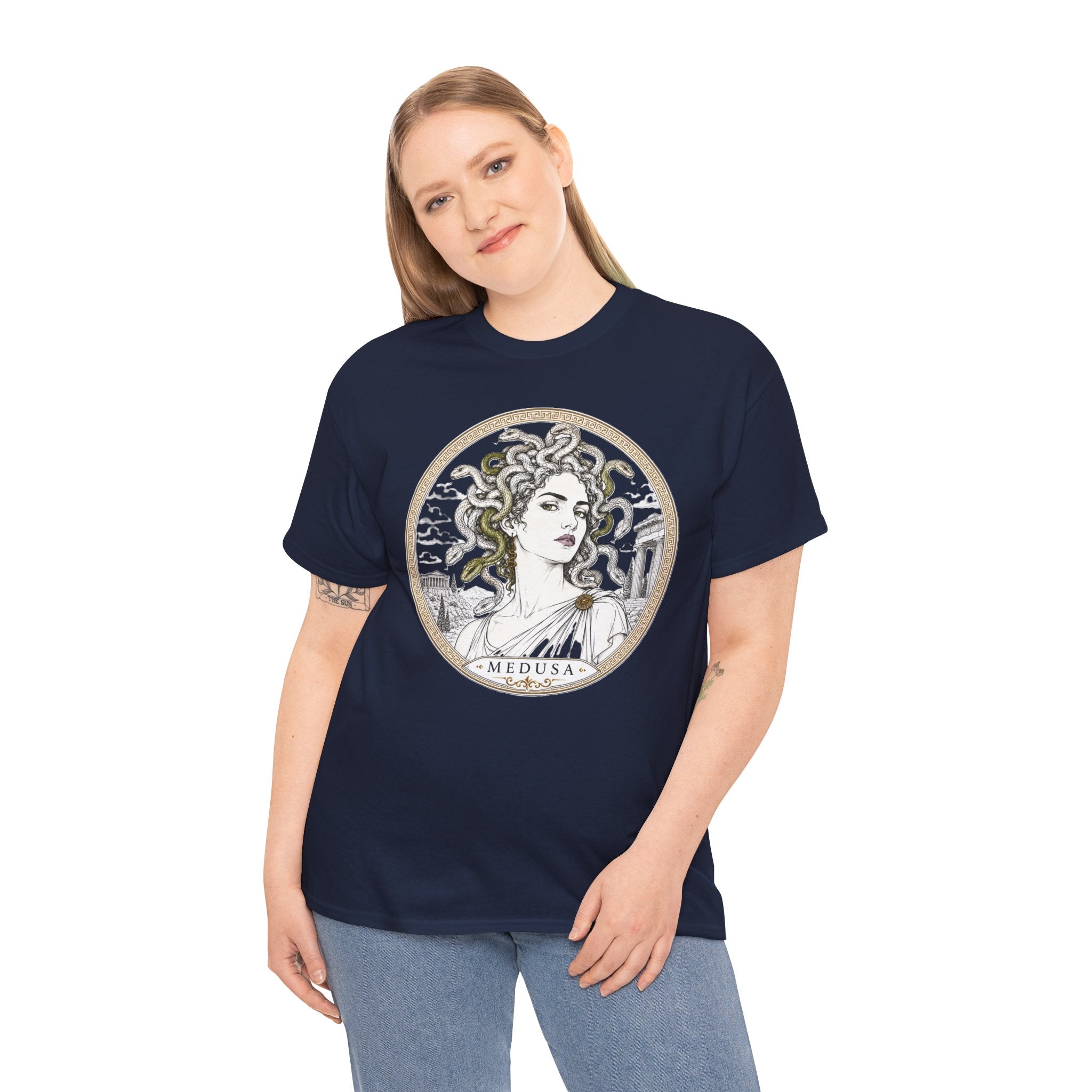 Medusa Greek Mythology T-Shirt — Ancient Warrior Gorgon Serpent Queen