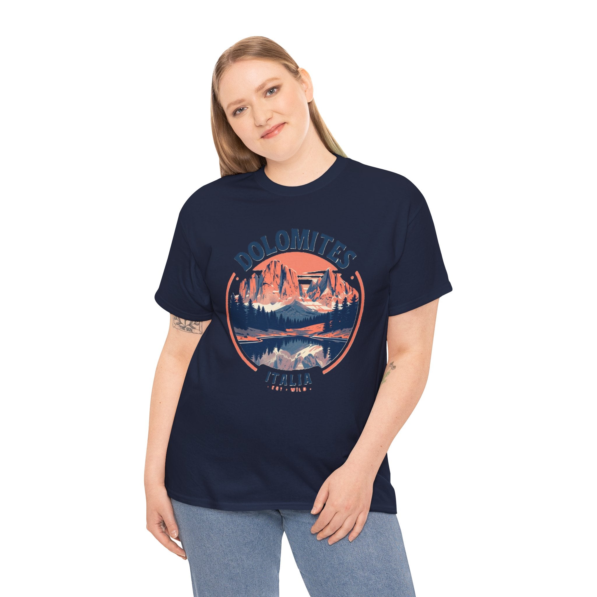 Dolomites Italia T-Shirt | Italian Alps Hiking Tee | Vintage Mountain Badge Graphic Shirt | Italy Travel Gift
