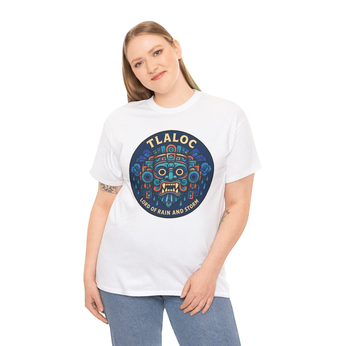 Tlaloc Lord of Rain and Storm T-Shirt – Aztec Rain God Mythology Graphic Tee