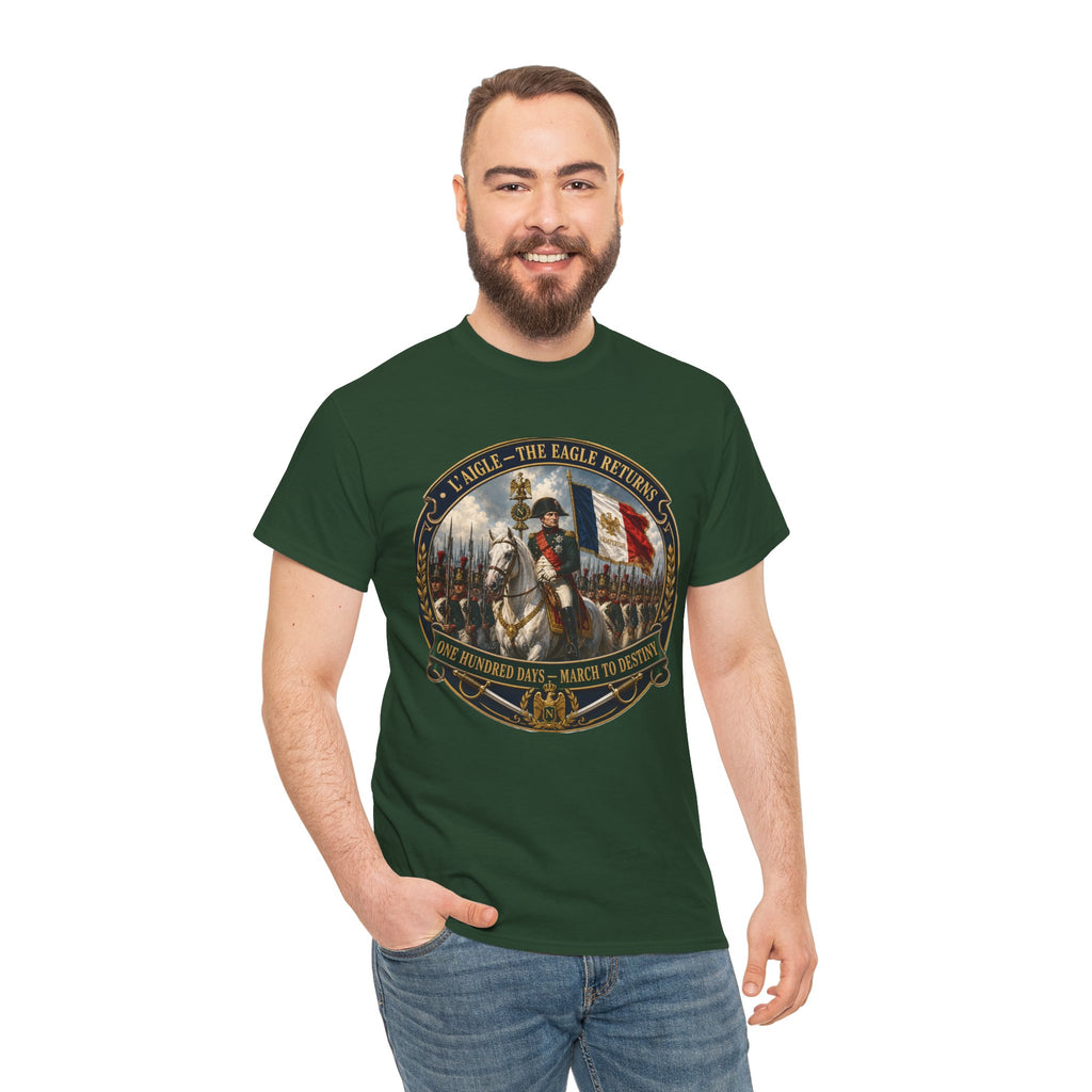 Napoleon L'Aigle The Eagle Returns One Hundred Days March to Destiny T-Shirt | Military History Tee | Napoleonic Wars Graphic T-Shirt