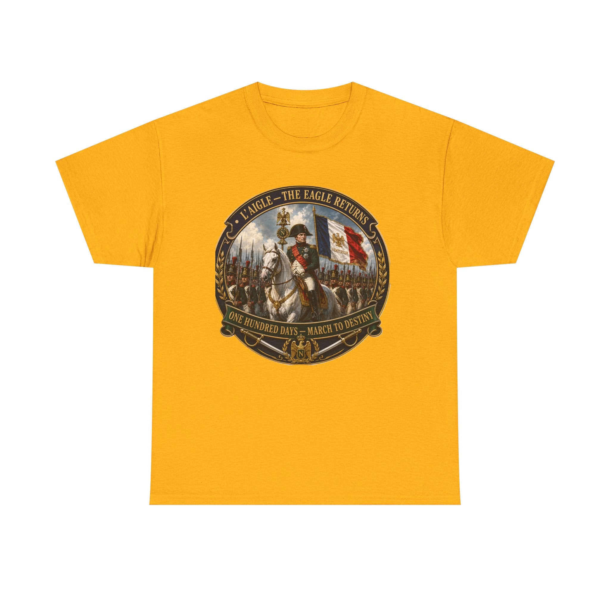 Napoleon L'Aigle The Eagle Returns One Hundred Days March to Destiny T-Shirt | Military History Tee | Napoleonic Wars Graphic T-Shirt