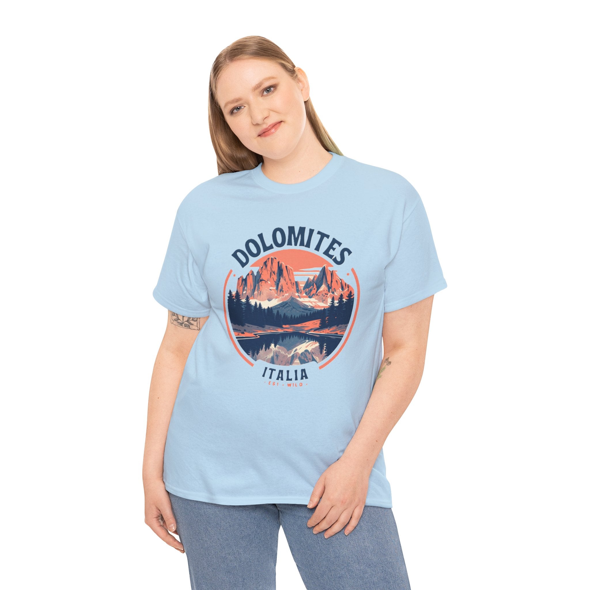 Dolomites Italia T-Shirt | Italian Alps Hiking Tee | Vintage Mountain Badge Graphic Shirt | Italy Travel Gift
