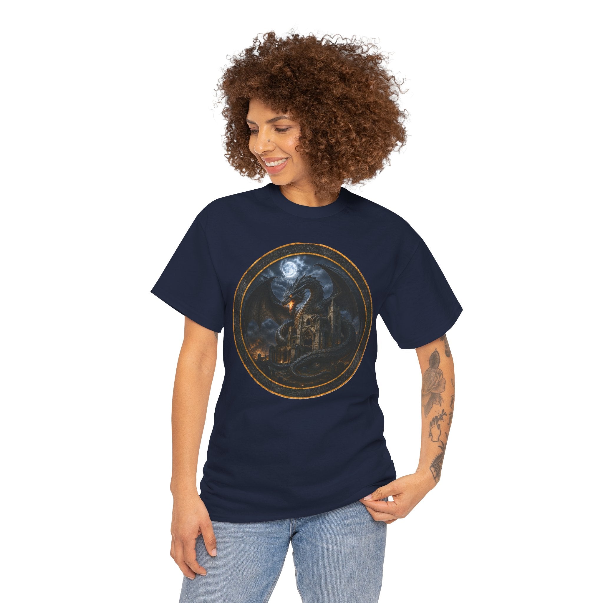 The Christchurch Dragon T-Shirt — Gothic Moonlit Fantasy Tee