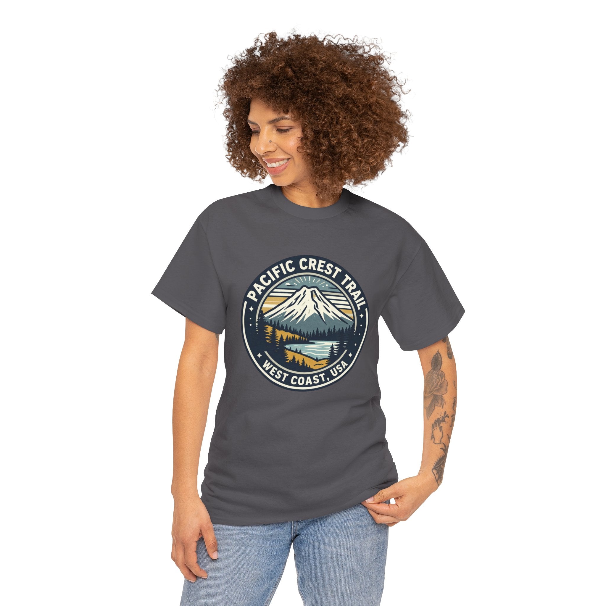 Pacific Crest Trail Graphic Tee — West Coast USA Mountain Hiking Shirt