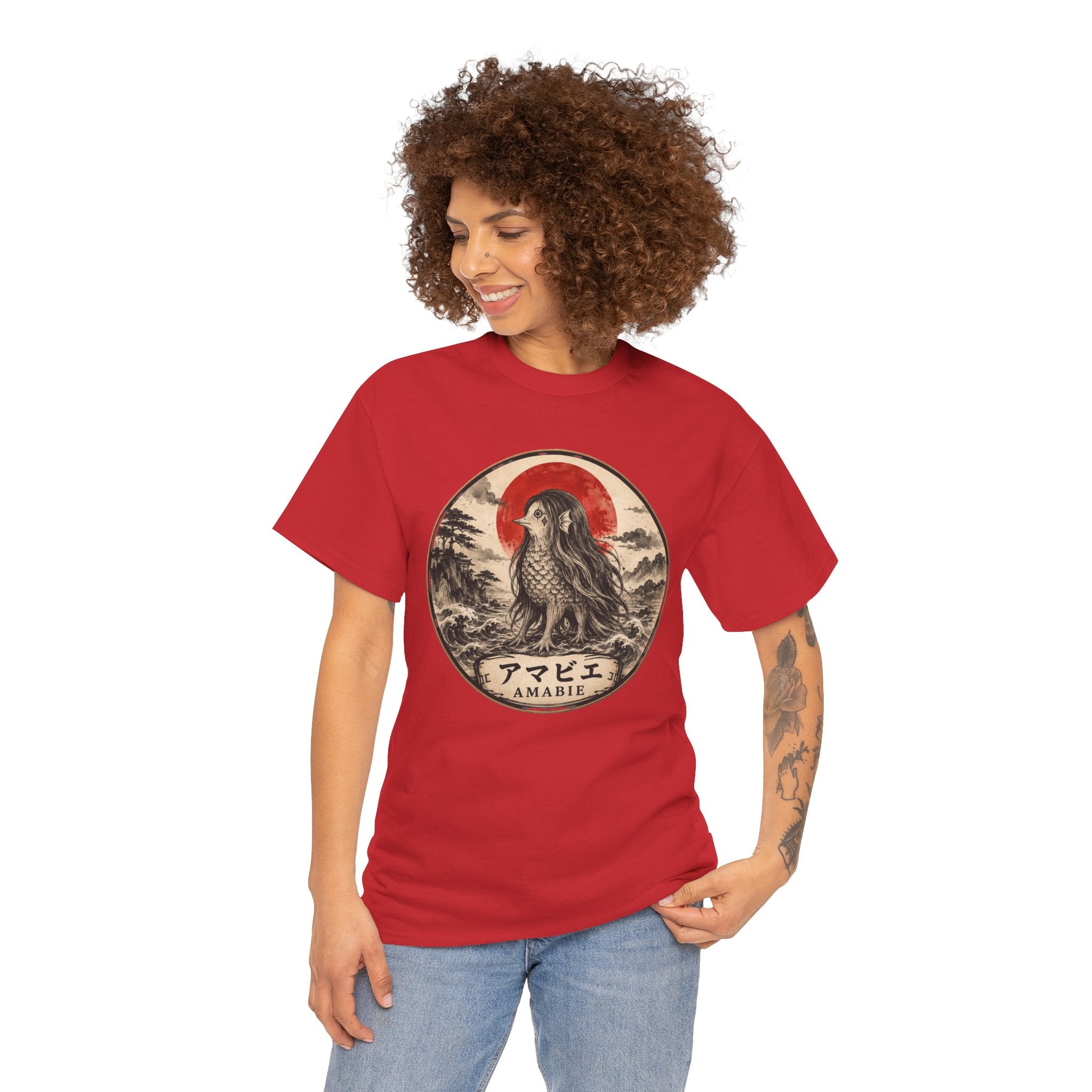 Amabie Yōkai T-Shirt | Japanese Folklore Protective Spirit Tee