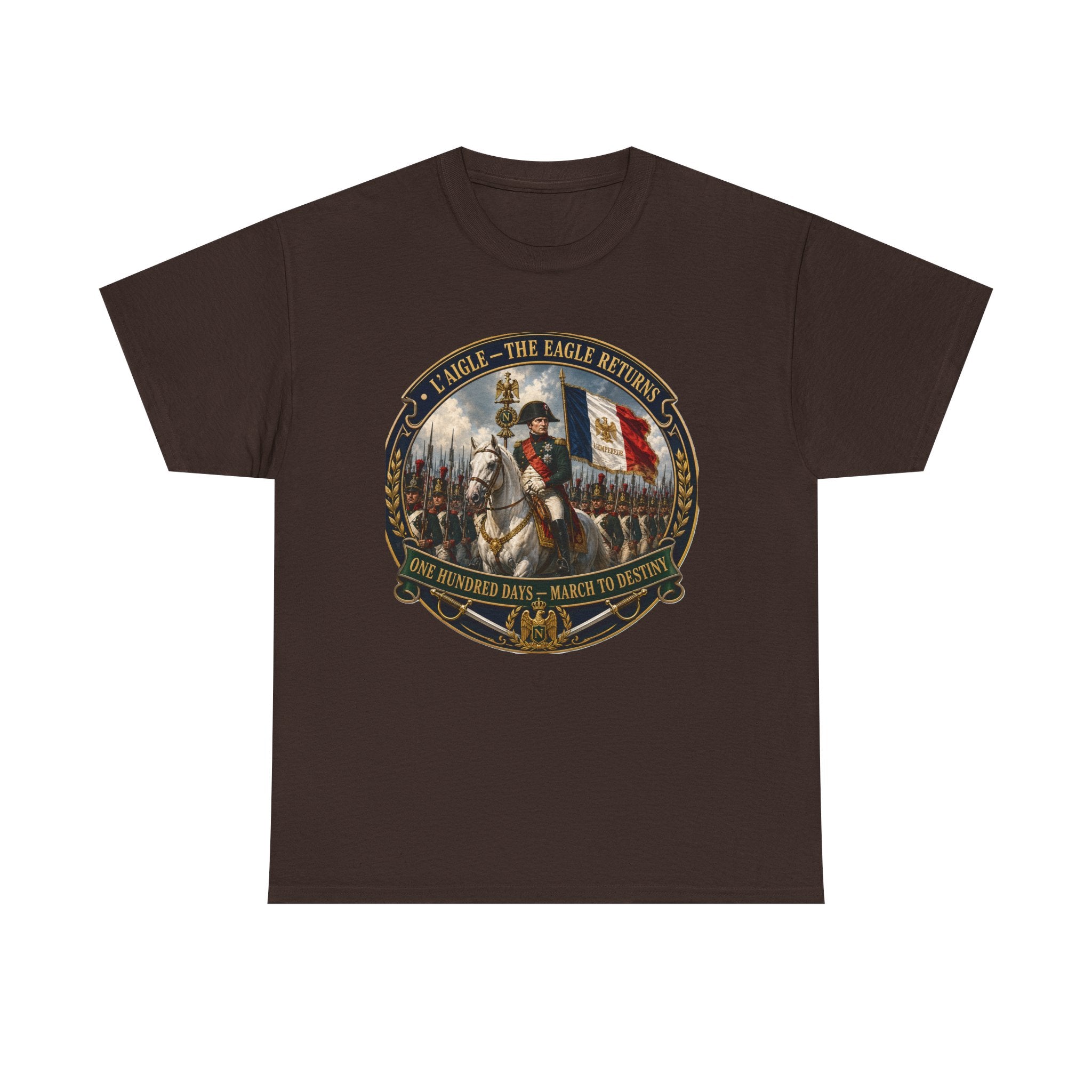 Napoleon L'Aigle The Eagle Returns One Hundred Days March to Destiny T-Shirt | Military History Tee | Napoleonic Wars Graphic T-Shirt