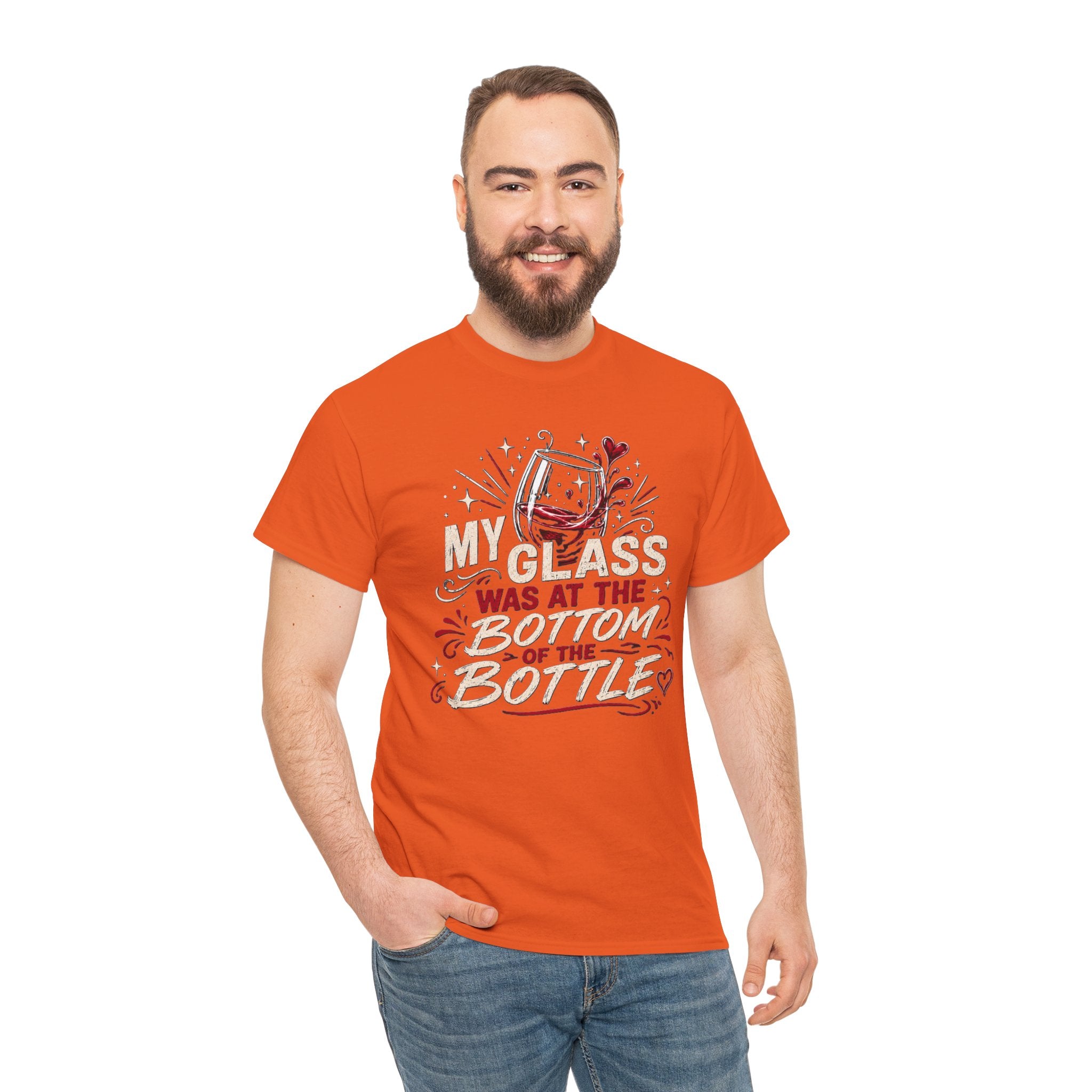 My Glass Was at the Bottom of the Bottle T-Shirt — Funny Wine Lover Graphic Tee