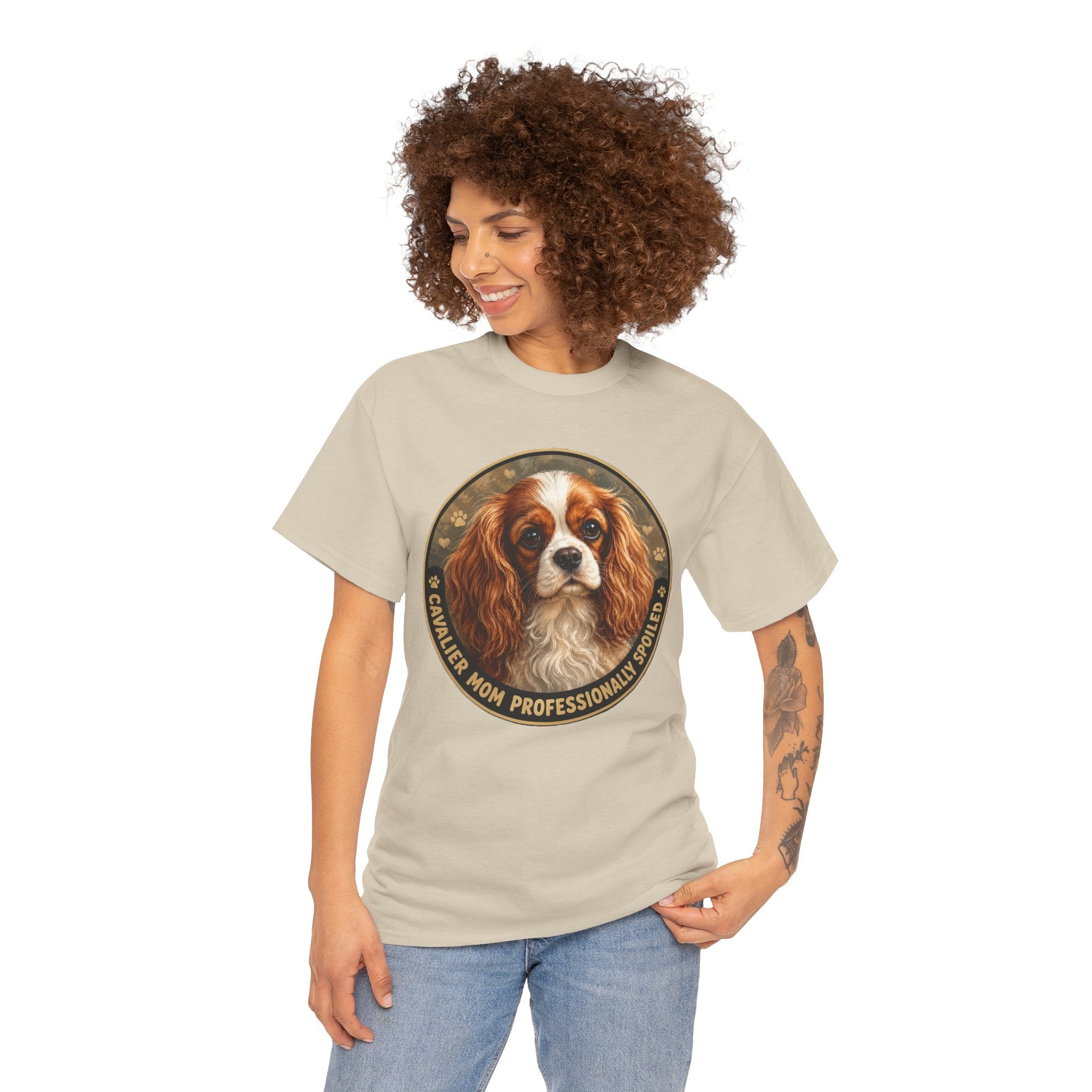 Cavalier Mom Professionally Spoiled T-Shirt | Cavalier King Charles Spaniel Tee