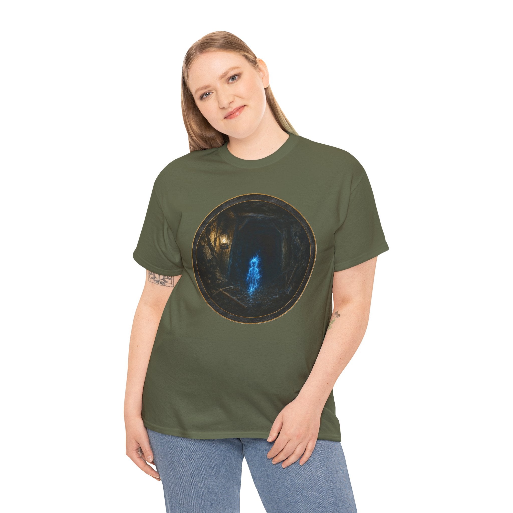 Blue Cap - Mystic Portal Tee — Blue Spirit Circle Graphic T-Shirt