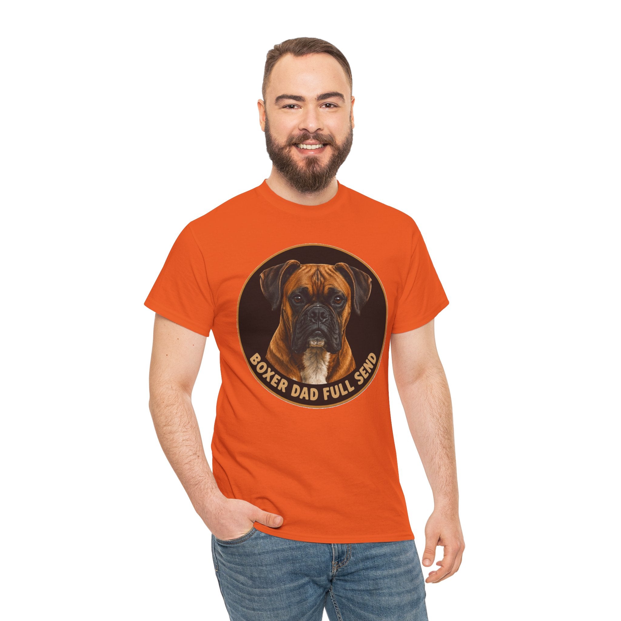 Boxer Dog Portrait Tee — "Boxer Bad Full Stop" Graphic T-Shirt
