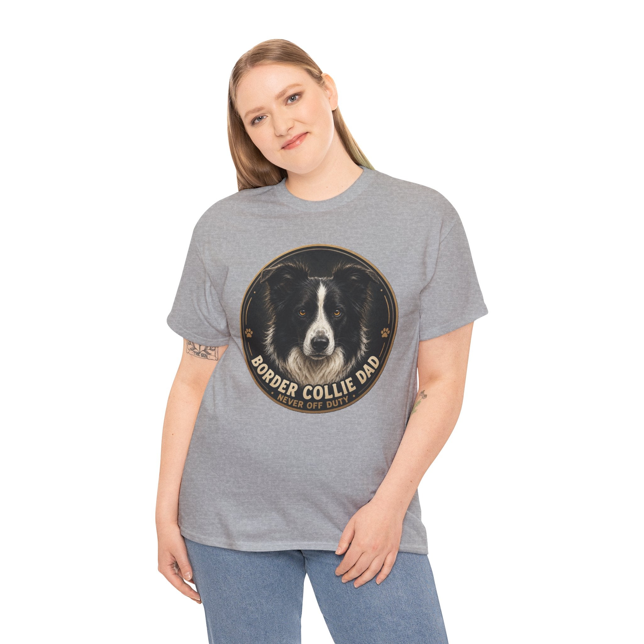 Border Collie Dad Never Off Duty T-Shirt | Border Collie Owner Tee